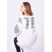 Embroidered blouse "Verkhovna" black on white